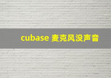 cubase 麦克风没声音